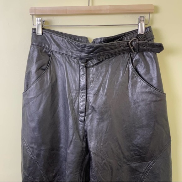 VNTG Michael Hoban for North Beach Leather Designer Leather Trouser Pants SZ 29 - Picture 16 of 16